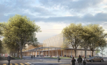 Modellbild: Neue Festhalle auf dem Bernexpo-Gelände. ©zvg