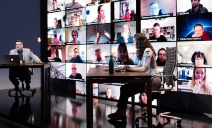 Digital statt hybrid: Das Webinar von Habegger zum Thema "Hybride Events". © zvg