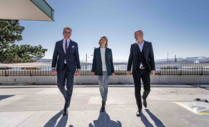 Gemeinsam in die Zukunft: ZFF-Direktor Christian Jungen, Spoundation-Geschäftsführerin Elke Mayer und Kongresshaus-CEO Roger Büchel (v.l.) Foto © Gion Hunziker