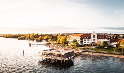 Blick auf das Seehotel am Kaiserstrand